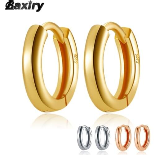 Summer New 925 Sterling Silver Hoop Earrings Original For Women Luxury Fashion Jewelry Party Rose Gold Huggie Earring 2021 Trend
