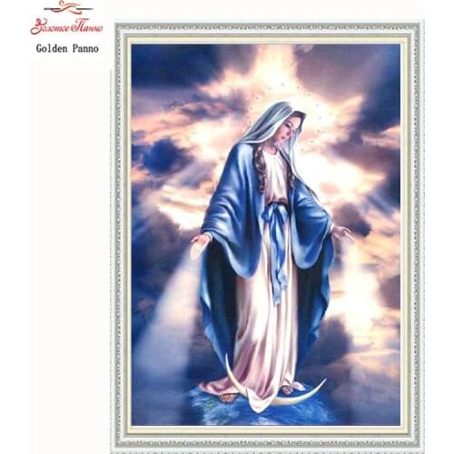 Golden Panno Needlework DIY DMC Cross stitch Sets For Embroidery kits Precise unprinted religion Patterns Counted Cross-stitch07