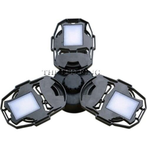 1/4X E26 E27 LED Garage Ceiling Lights Waterproof 60W LED Trilights Deformation High Bay Lighting Industrial Lamp Workshop Light