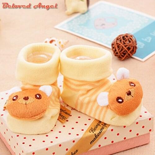 1 Pair Baby Floor Socks Boys Girls Kids Children Cute 3D Pattern Infant Cartoon Cotton Anti-skid Toddlers Slippers Socks 0-18M