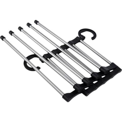 1pc Portable Hand-Held Folding Closet Organizer Trouser Pants Ties Scarf Shawl Rack Hanger Space Saving