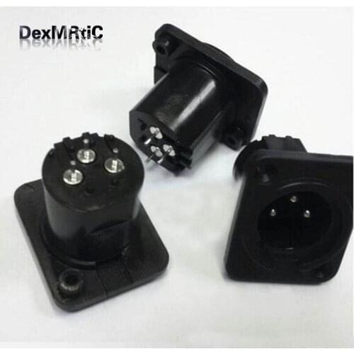 10pcs 3pin seat 3pin XLR Audio socket plastic microphone socket XLR Male socket for microphone, acoustics, stage lights