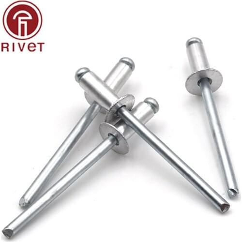 ISO 15978 M4.0*20 M4.0*25 Open End Aluminium Steel Countersunk Head Rivets Nail Pop Rivets Remaches High Quality 10PCS