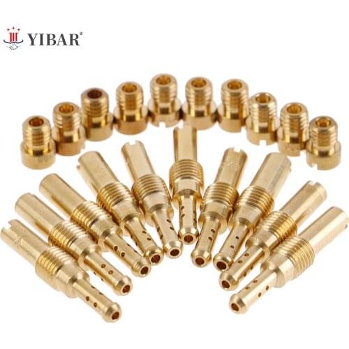 10Pcs Set Slow/Pilot Jet For PWK Type CVK Type PE &10Pcs Carburetor Main Jet Kit