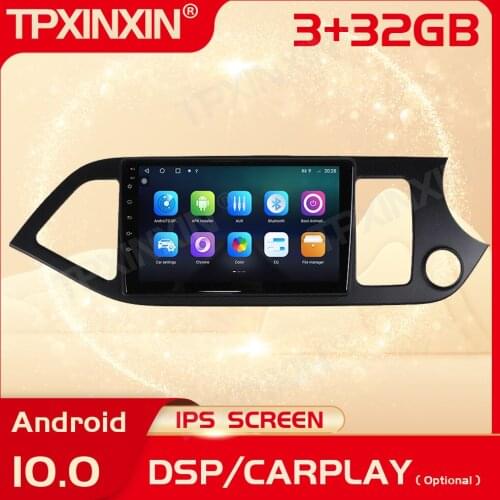 2 Din Carplay Android Radio Receiver Multimedia Stereo For KIA Morning 2011 2012 2013 2014 2015 2016 GPS BT Navigation Head Unit