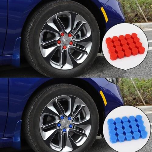 20Pcs 17mm Auto silicone Wheel Nut Bolt Cover Decorate Protection Tire Wheel Screw Bolts Nut Cap Hub Screw Protector