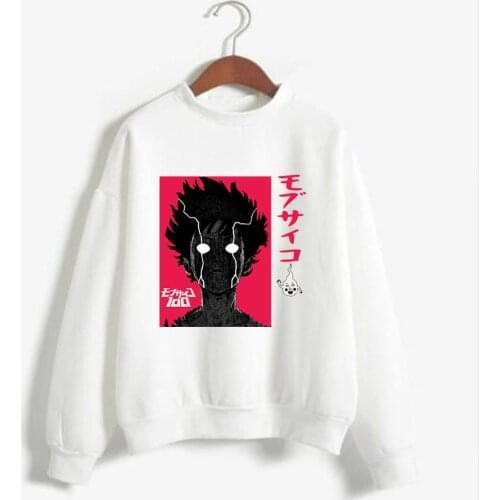 2021 Hot Anime Mob Psycho 100 Hoodie Women Funny Cartoon Korean Style Sweatshirt Graphic Hoody Female