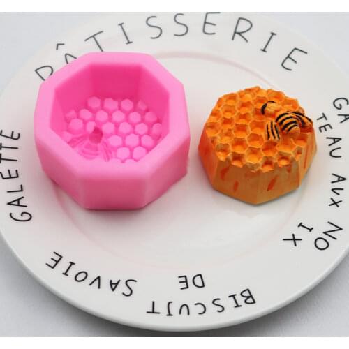 3D Honeycomb Silicone Mold Cute Animal Chocolate Candy Molds Kitchen Baking Cake Bakeware Tools Fondant Pastry Soap Moulds