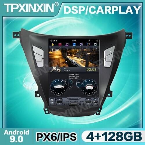 128GB Tesla IPS Touch Screen For Hyundai Elantra 2016 - 2018 Android 9 Car Radio Multimedia Video DVD Player Navigation GPS 2din