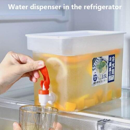 PP material 3.5L Water Tank/Bucket With Faucet Cold brewed fruit tea cold drink beer Container Ice Water Bucket Bar Accessories