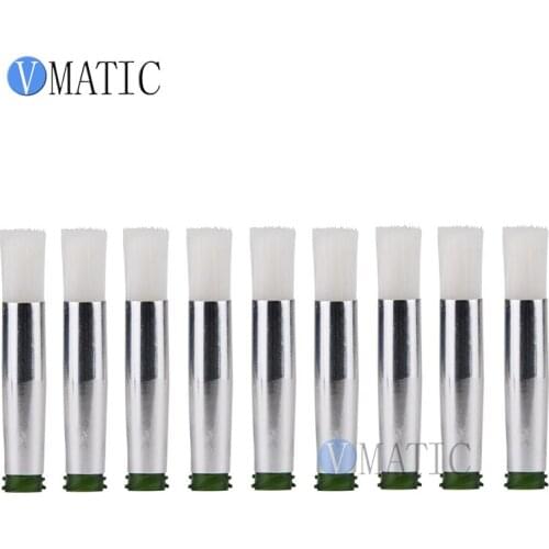 Free Shipping 14G 7mm Brush Tip Needle Double Screw Thread Needles EFD Soft Brush Needle Round Mouth Dispensing Needle Tips