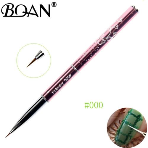 BQAN 0000#000#00#0# 1pcs Sale Pure Sable Brush Nail Art Liner Brush Paint Brush 100% Kolinsky 4/5/7/10mm