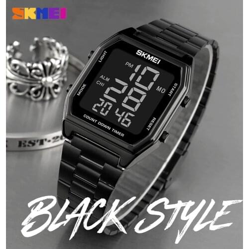 New SKMEI 2 Time Men Digital Sport Watches Army LED Electronic Wristwatch Male For Gifts Waterproof Clock Relogio Masculino