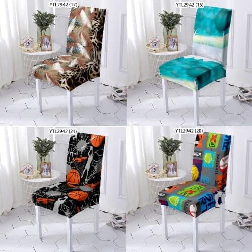 Geometric striped flowers Dining chairs Seat covers chair cover Chairs for kitchen car seat cover makeup chair stool cover home
