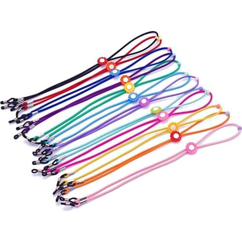Colorful Cartoon Nylon Elastic Glasses Chain For Child Eyewear Cord Kids Glasses Neck Strap Eyeglass Holder Band Strap