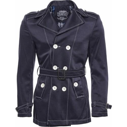 Double Breasted Navy Blue Trenchcoat Wessi