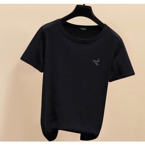 European and American classic casual and breathable womens summer fashion T-shirt