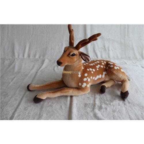 Fancytrader As Real! High Quality Deer Toy 41'' 105cm Giant Soft Plush Stuffed Emulational Lying Deer, Free Shipping FT90283