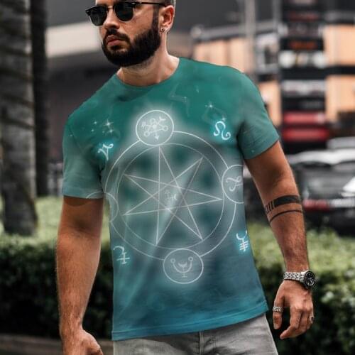 2021 Latest Design 3d T-shirt Gothic Style Printing Dream Magic Pattern Men Fit T-shirt the Other Side of a Mens Clothing 6xl