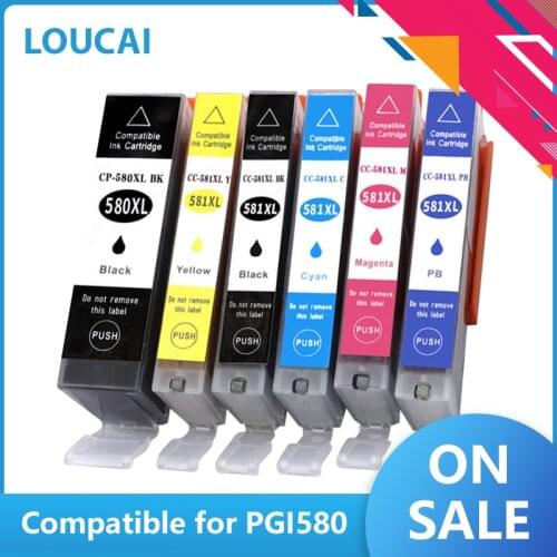 PGI 580 CLI 581 Compatible Ink Cartridges For Canon Pixma TS705 TR7550 TR8550 TS6150 TS6250 TS8150 TS8250 TS9150 TS9550 printer
