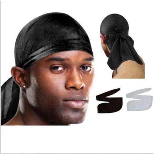 Du-rag Cap Street Basketball Headband Mens Sweat Sucking Hip Hop Elastic Hip Hop Hip Hop Hat Long Tail Hat