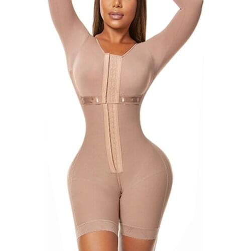 Full Body Shaping Bodysuits for Long Sleeve Compression Garments after Liposuction Postpartum Shapewear for Women Tummy Control