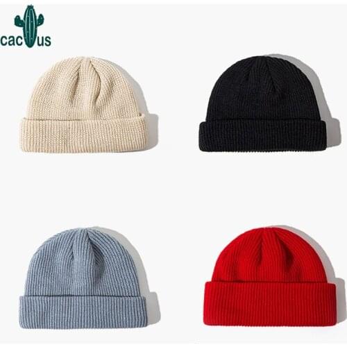 Short Winter Knitted Hats For Men and Women，Skullies Beanies Men Wool Cap， Warm Hat Women Caps Knitted Hat ，Bonnet
