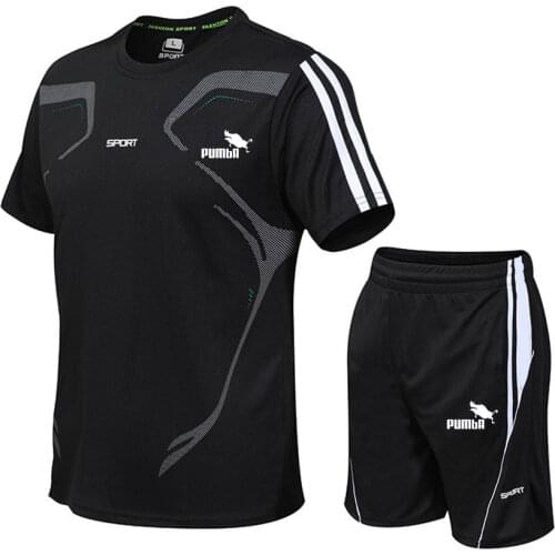 Summer Mens Suits Fashion Shorts Set Men two piece Tracksuit Pumba T Shirts + Shorts Sets Mens Casual Tee Shirts Sets
