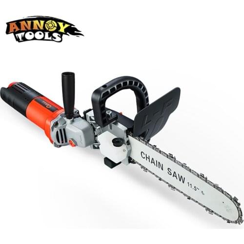 11.5 Inch Chainsaw Bracket, 980w 220v Multifunction Electric Chain Saw, Woodworking angle grinder chain saw modified portable