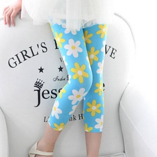 Girls Leggings Baby Girl Clothing Pencil Pants Cotton Kids Trousers Printing Flower Skinny Children Leggings For Girls