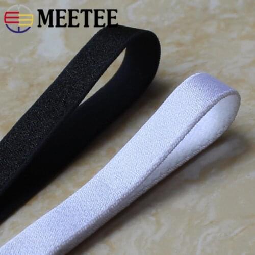 Meetee 20M 6-25mm Nylon Elastic Band Spandex Underwear Strap Bra Blindfold Ear Elastic Strap Tape DIY Garment Belt Rubber Band