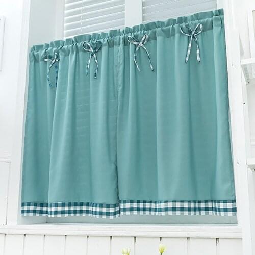 Lychee Short Bowknot Curtain Modern Door Curtain Window Room Divider Curtain Valance Home Decoration