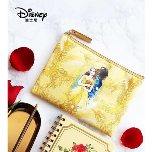 Disney Genuine Beauty and the Beast Multifunctional Storage Bag Compact Portable Bag Ladies Storage Bag Clutch
