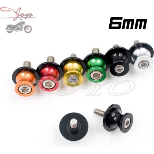 Motorcycle 6mm Swingarm Sliders Spools Stand Screws For FZ1 FZ6 FZ6R MT-01 MT-03 R7 YZF600R YZF R1 R6 R6S Daytona 675