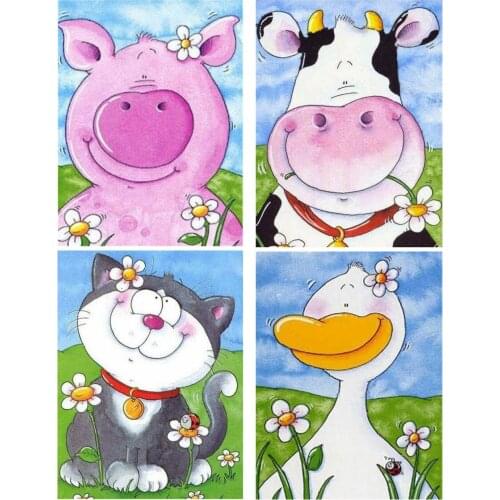 DIY Cartoon Diamond Embroidery Diamond Pig 5d Square Diamond Painting Cross Stitch Full Drilling Round Drill Birthday Present