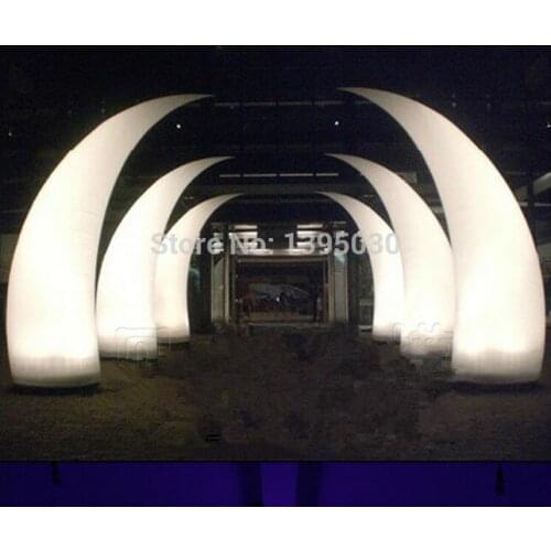 Inflatable tube LED inflatable light with inner blower for hotel celebration dinning room 77cm diameter /2.8m height