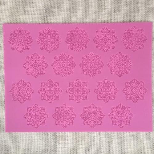 New Large Christmas Series Lace Snowflake Shaped Cake Border Decorative Baking Tools Wedding Cake Silicone Mold