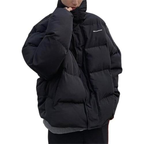 Men Rainbow Thick Bubble Coat 2020 Parka Mens Streetwear Hip Hop Winter Jackets Coats Male Warm Korean Puffer Jackets