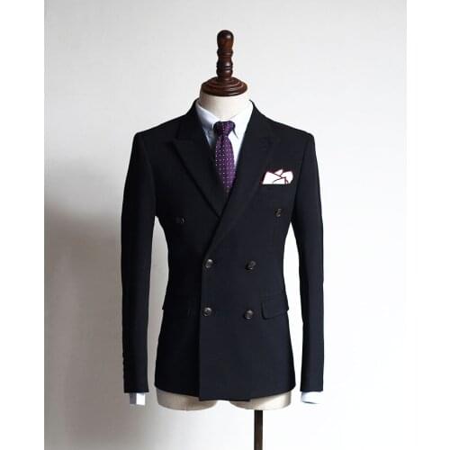 Jacket+Pants) 2 Pieces New Fashionable Mens Suits Custom Made Best Men Suits Double Breasted Wedding Groom Tuxedos