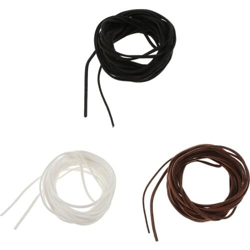 Flat Faux Suede Leather Cord Thread String 5mm DIY Jewelry Making Bracelets