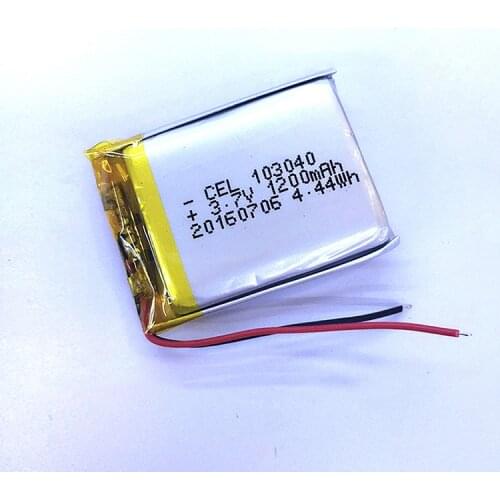 Dinto 1pc 103040 1200mAh 3.7V Polymer Battery Cells Rechargeable Lithium Li-po Batteries for MP4 MP5 GPS PSP PDA Bluetooth