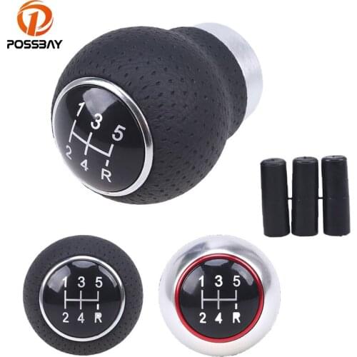 POSSBAY Car Accessories Gear Stick Shift Lever Knob 5 Speed Car Gear Shift Knob Universal Manual for Hyundai VW Audi Honda