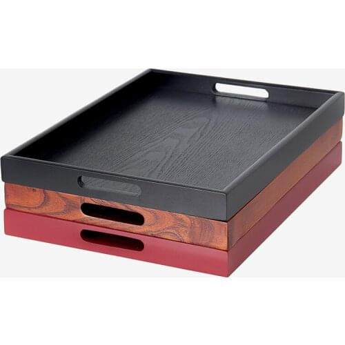 Tableware tea set water cup wooden tray hotel supplies solid wood Japanese style household dining room, wooden plate wholesale