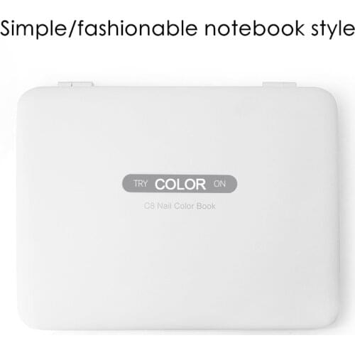 Professional 120 Grid Nail Color Card Book Comparison Polish Display Board Set With Transparent Tools Accessories Showing Shelf