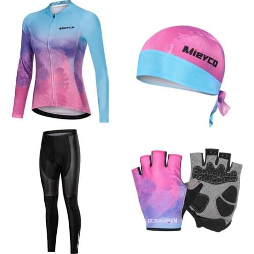 Mieyco Manufacturer Long Sleeve Cycling Wear Cycle Jersey Set Bicycle Clothing Cycling Jersey Team OEM ODM Bike Jerseys Sleeves