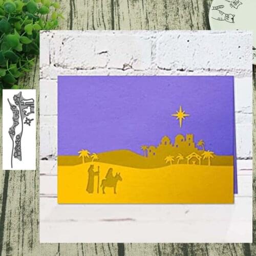 Christmas Desert Jesus METAL CUTTING DIES Stencil Scrapbooking Photo Album Card Paper Embossing Craft DIY