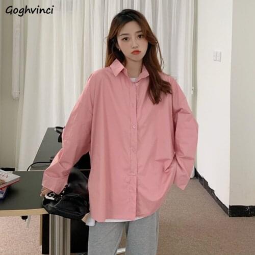Shirts Women Korean Fashion Office Ladies Casual All-match Spring New Harajuku Korean Style Simple Chic Blusas Mujer De Moda