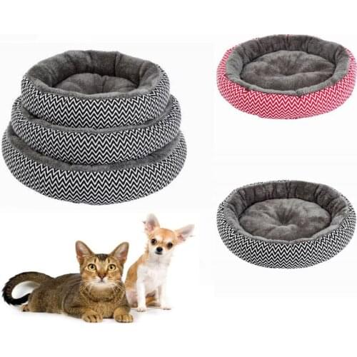 Warm Cat Bed House Round Bed Sofa Padded Dog House Soft Indoor Puppies Kitten Cushion Winter Warm Sleep Rest Small Dogs Nest