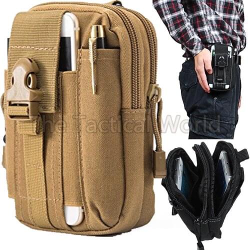 Universal Outdoor Tactical Holster Military Molle Hip Waist Belt Clip Bag Wallet EDC Gadget Pouch Purse Cell Phone Case Holder
