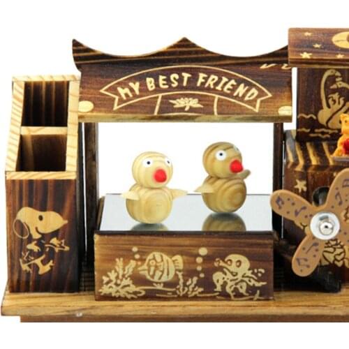 Vintage Engraved Music Box Bird Dancing Crafts Musical Toys Gift Decoration